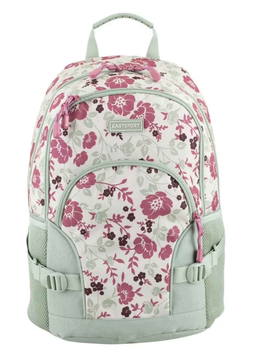 Eastsport Mint Floral Women's Backpack with Pink Accents